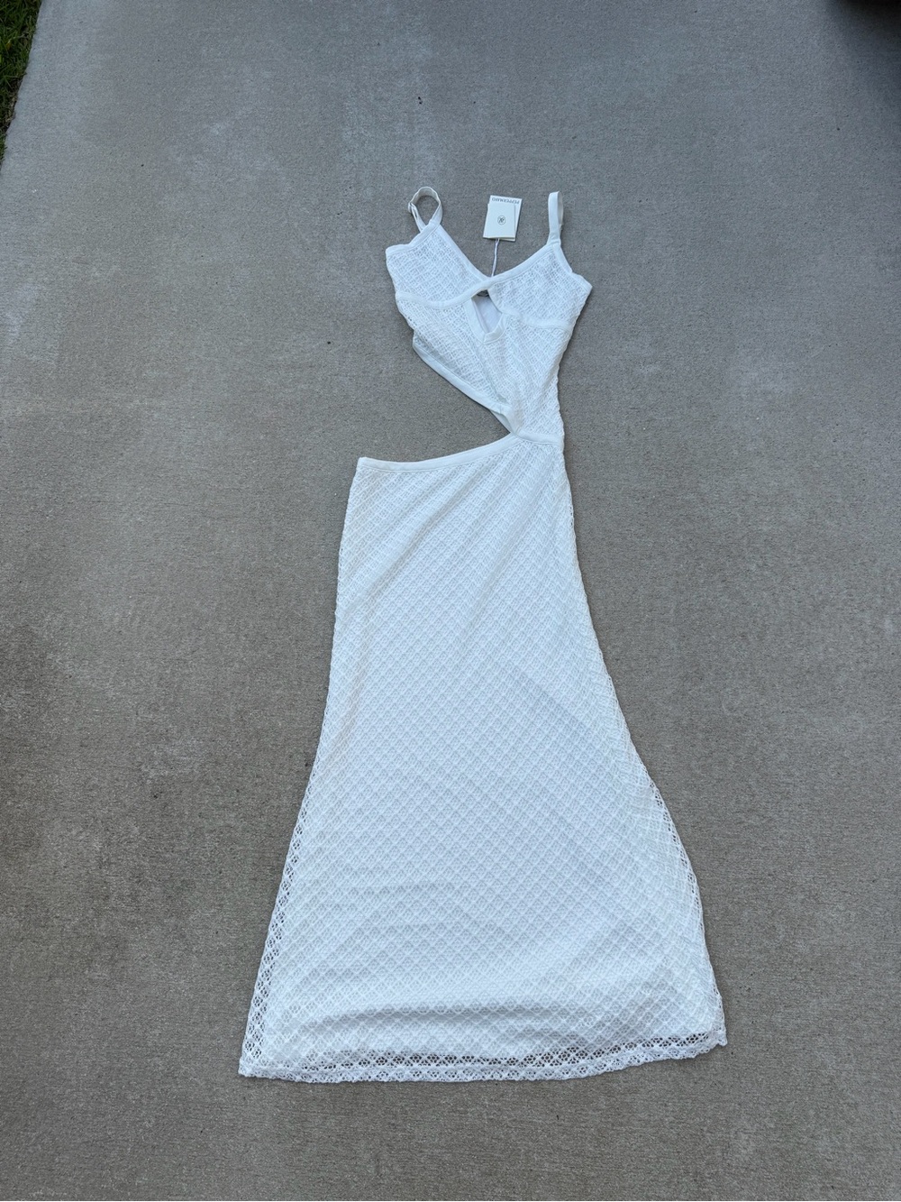 Pepper Mayo Jocelyn Maxi Dress in white us 6 size medium NWT